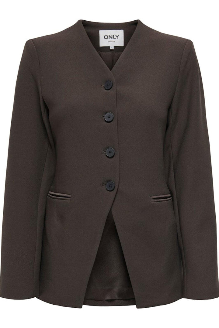 Only - Onllamina Life L/S Fit Blazer Tlr - 4880873 Mulch Blazere 