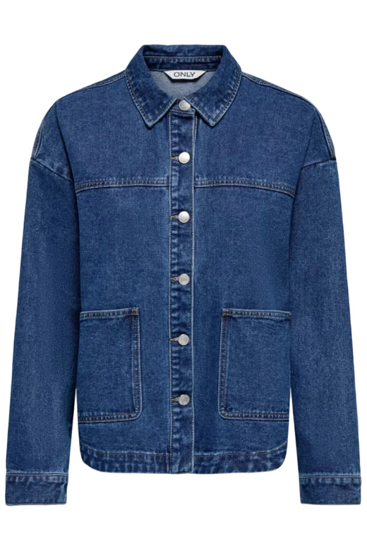 Only - Onllara Ls Shacket Gua - 5036779 Medium Blue Denim Jakker 