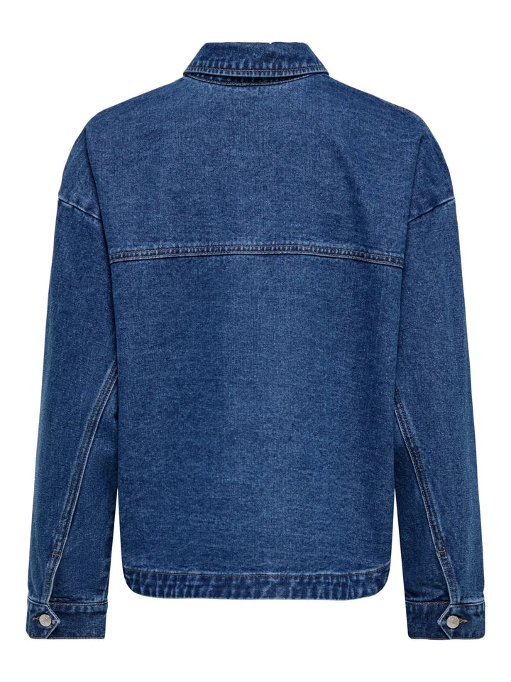Only - Onllara Ls Shacket Gua - 5036779 Medium Blue Denim Jakker 