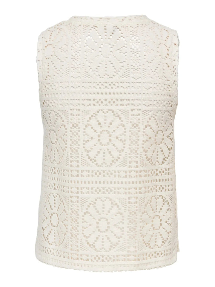 Only - Onllian Lace Tank Top - 4990765 Birch Toppe 