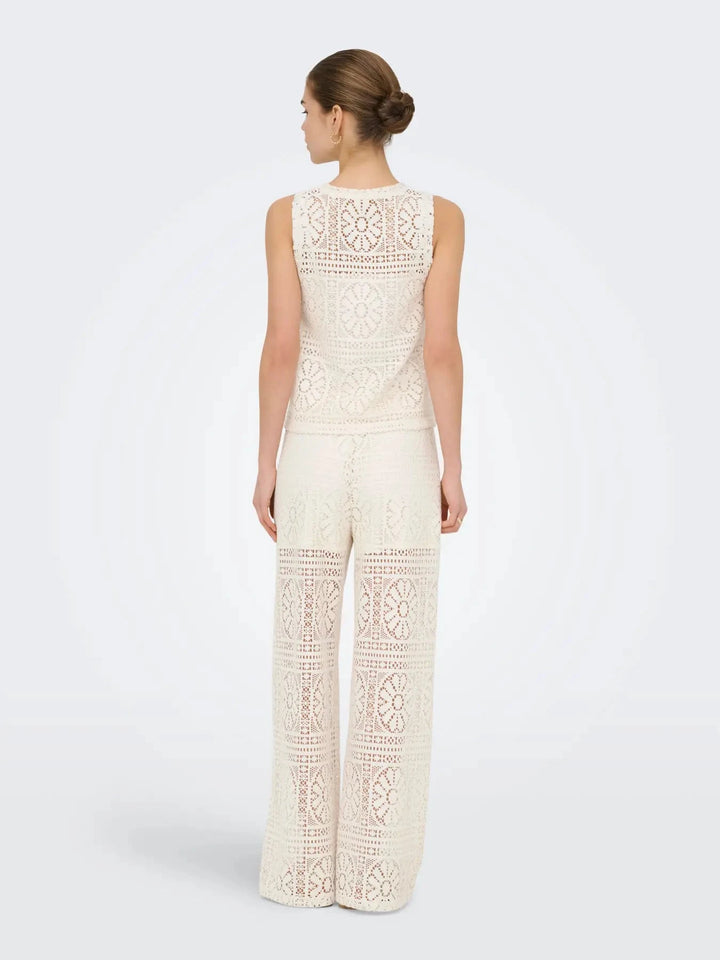 Only - Onllian Lace Tank Top - 4990765 Birch Toppe 