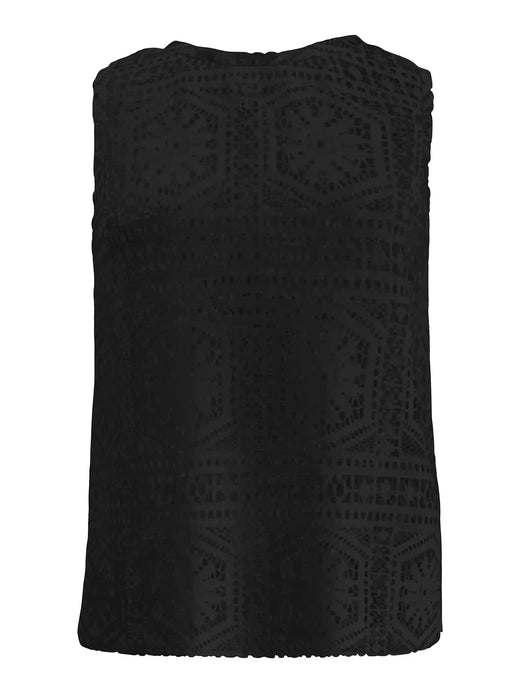 Only - Onllian Lace Tank Top - 5044905 Black Toppe 