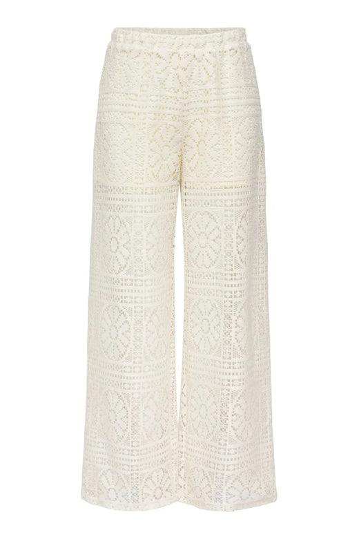 Only - Onllian Lace Wide Pants - 4990769 Birch Bukser 