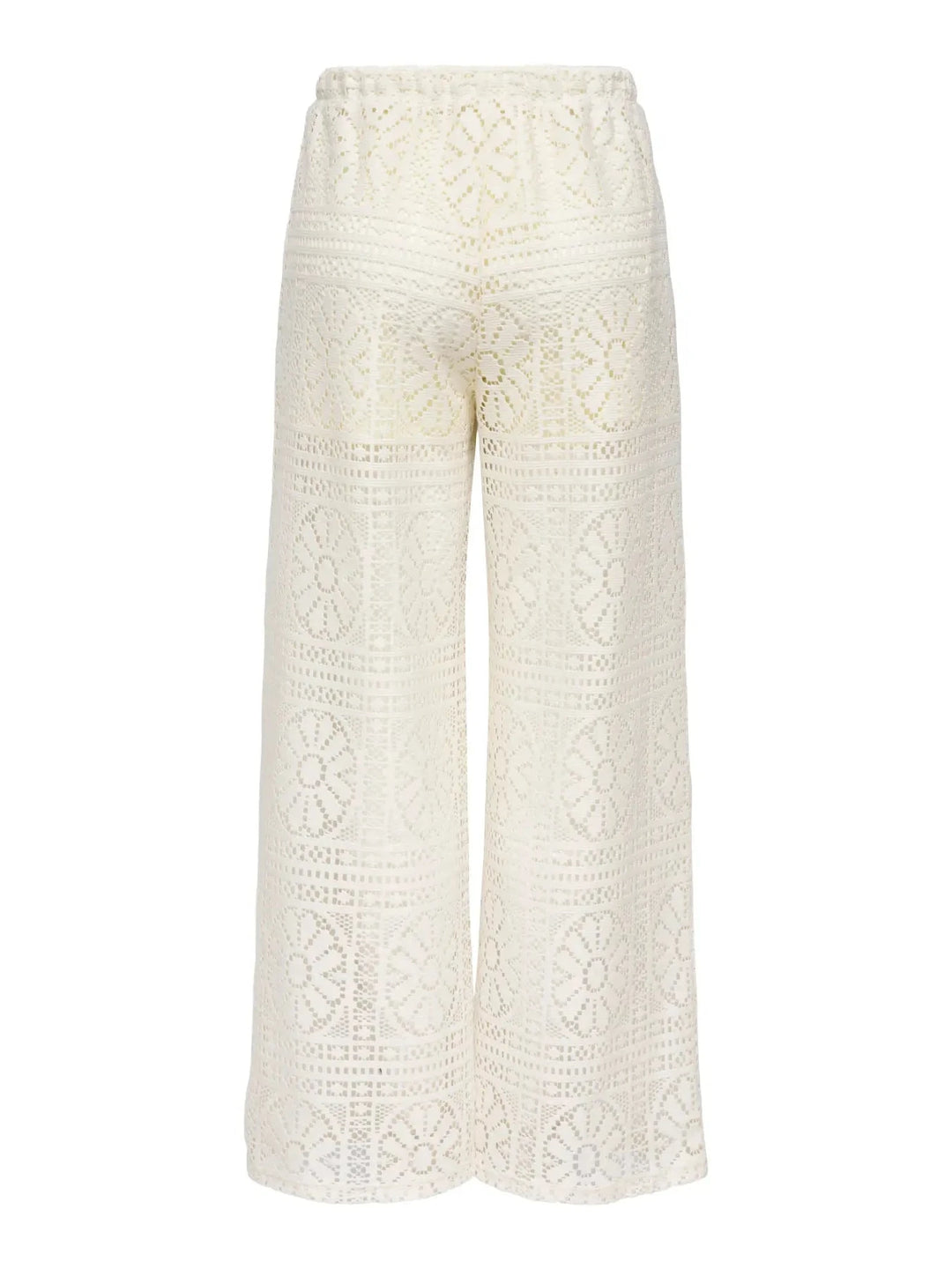 Only - Onllian Lace Wide Pants - 4990769 Birch Bukser 