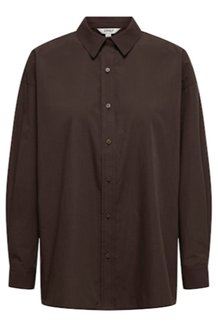 Only - Onllibba L/S Shirt - 4951305 Coffee Bean Skjorter 