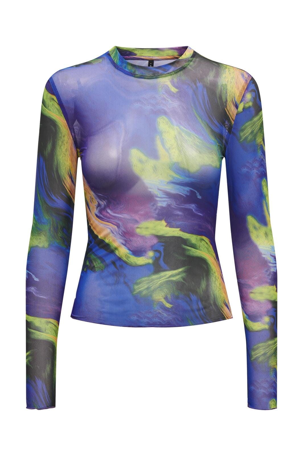 Only - Onllina L/S O-Neck Top Box - 4373836 Surf The Web Space