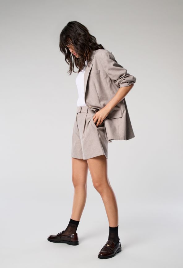 Only - Onllinda Mel Shorts Tlr - 4414880 Fungi Melange Shorts 