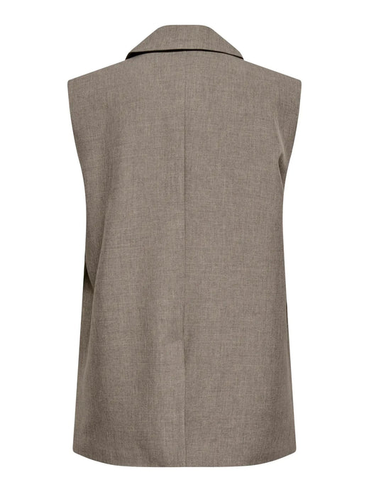 Only - Onllinda S/L Mel Oversize Waistcoat Tlr - 5090457 Major Brown Melange Veste 