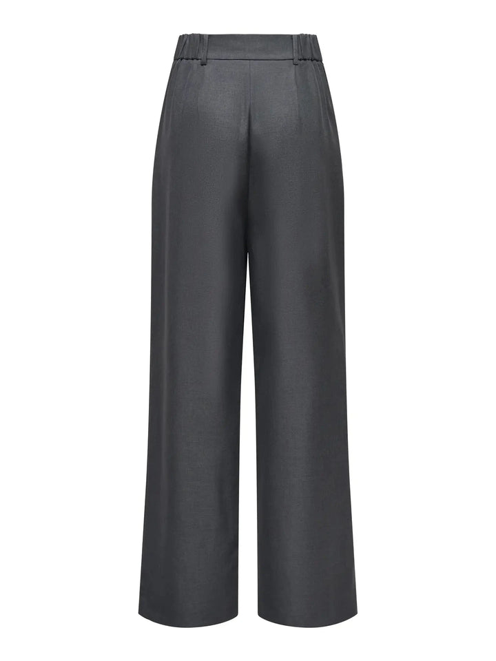 Only - Onllinda Str Mel Pants Tlr - 5034221 Dark Grey Melange Bukser 