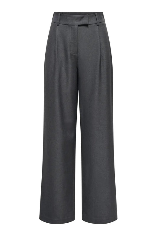 Only - Onllinda Str Mel Pants Tlr - 5034221 Dark Grey Melange Bukser 