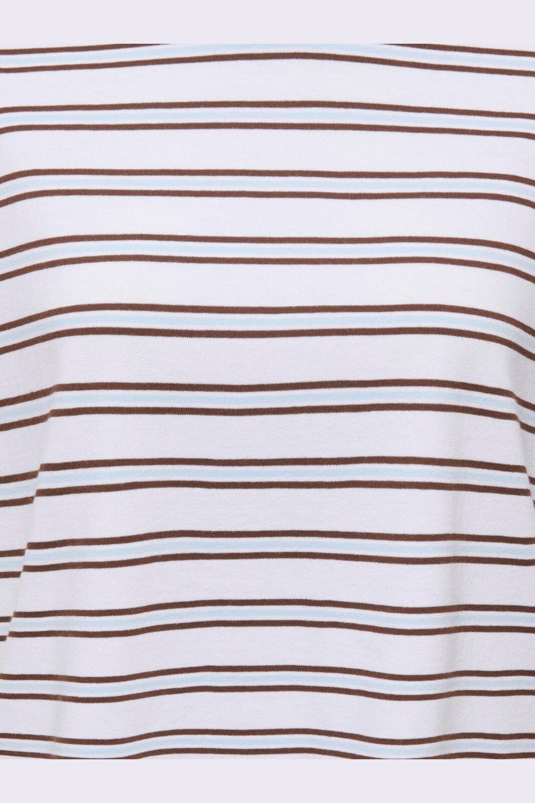 Only - Onllisa Stripe S/S Top - 5190513 Cloud Dancer Blue / Brown Stripes