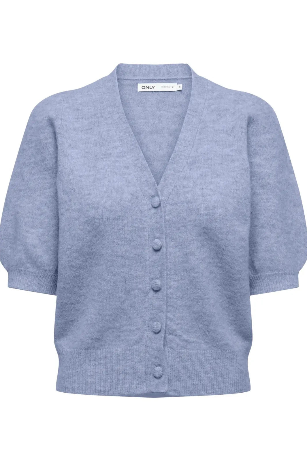 Only - Onlliva V-Neck S/S Cardigan Knt - 4975980 Skyway Melange Cardigans 