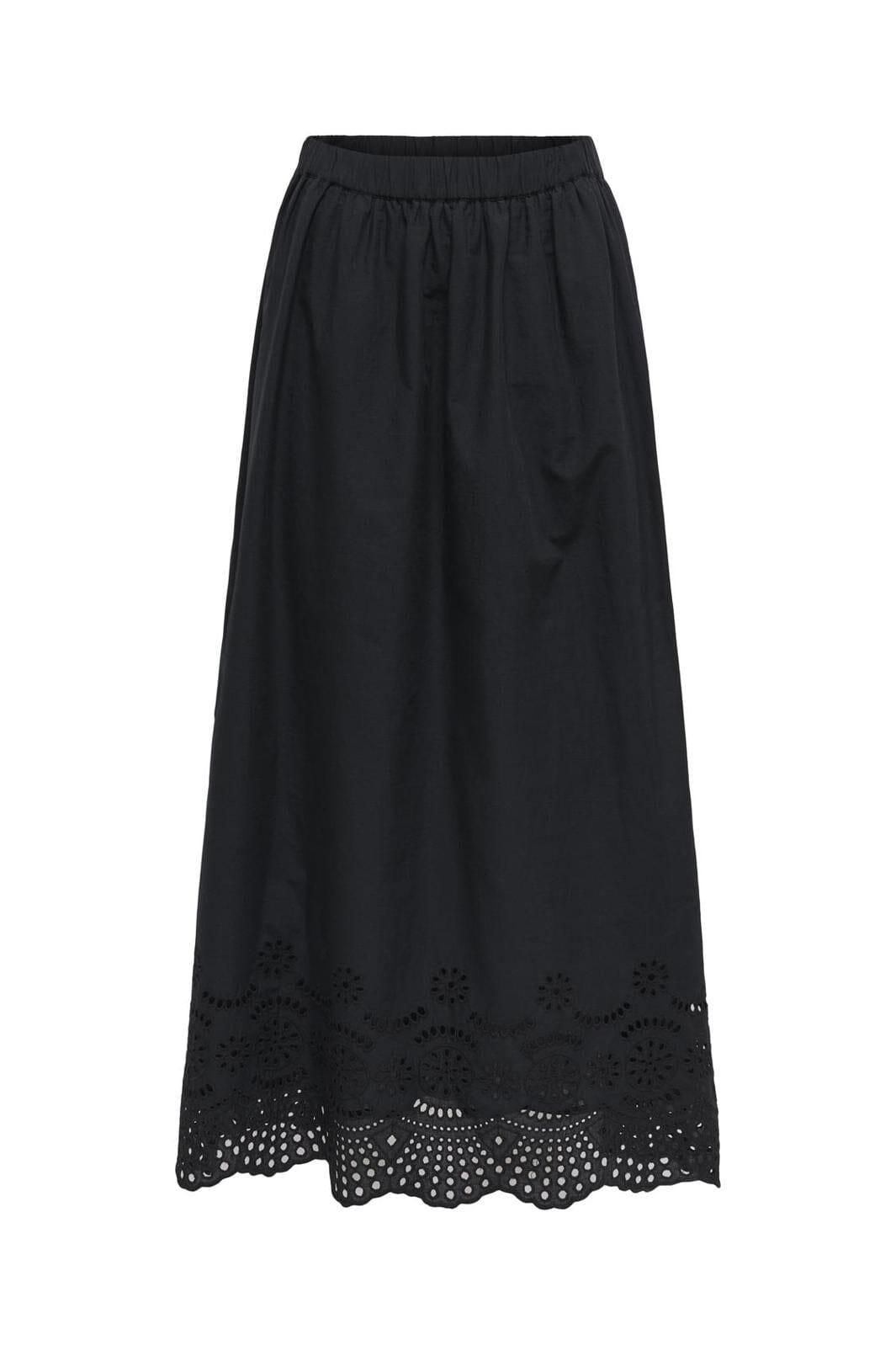Only - Onllou Life Emb Long Skirt - 4689279 Black