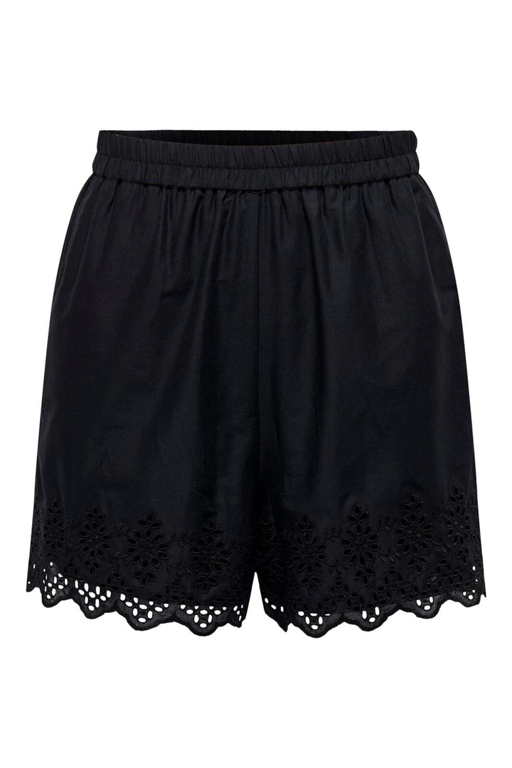 Only - Onllou Life Emb Loose Shorts - 4415682 Black