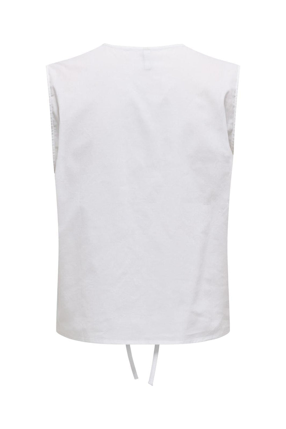 Only - Onllou Life Emb S/L Tie Vest - 4738167 Bright White