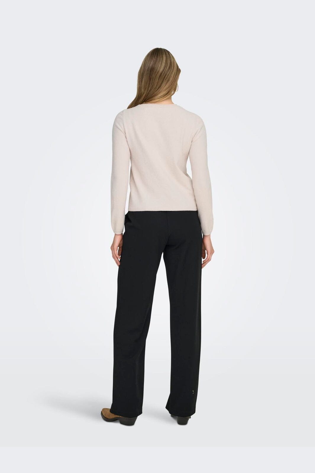 Only - Onlloyal Ls O-Neck Button Cardi Knt - 4986401 Moonbeam Melange