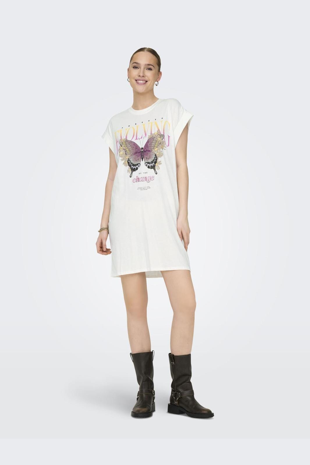 Only Onllucy Life S L Butterfly Dress Box 4506685 Cloud Dancer Evo