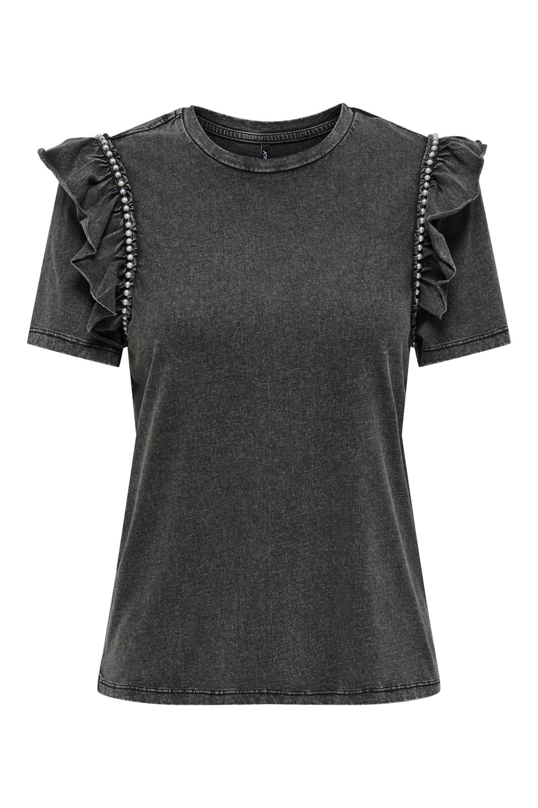 Only - Onllucy S/S Pearl Top - 4640190 Black Pearl