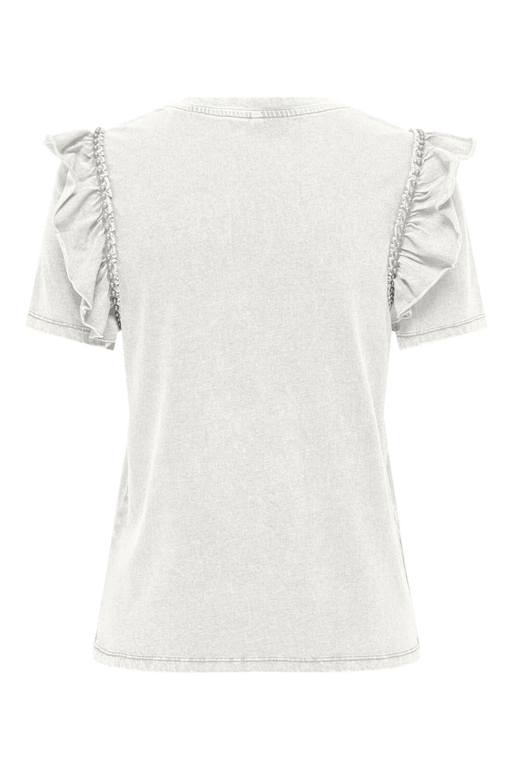 Only - Onllucy S/S Pearl Top - 4649177 Cloud Dancer Pearl