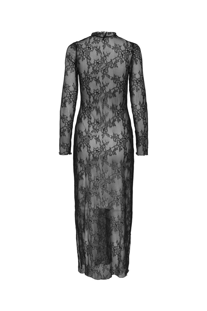 Only - Onllulu L/S Lace Dress - 4874856 Black