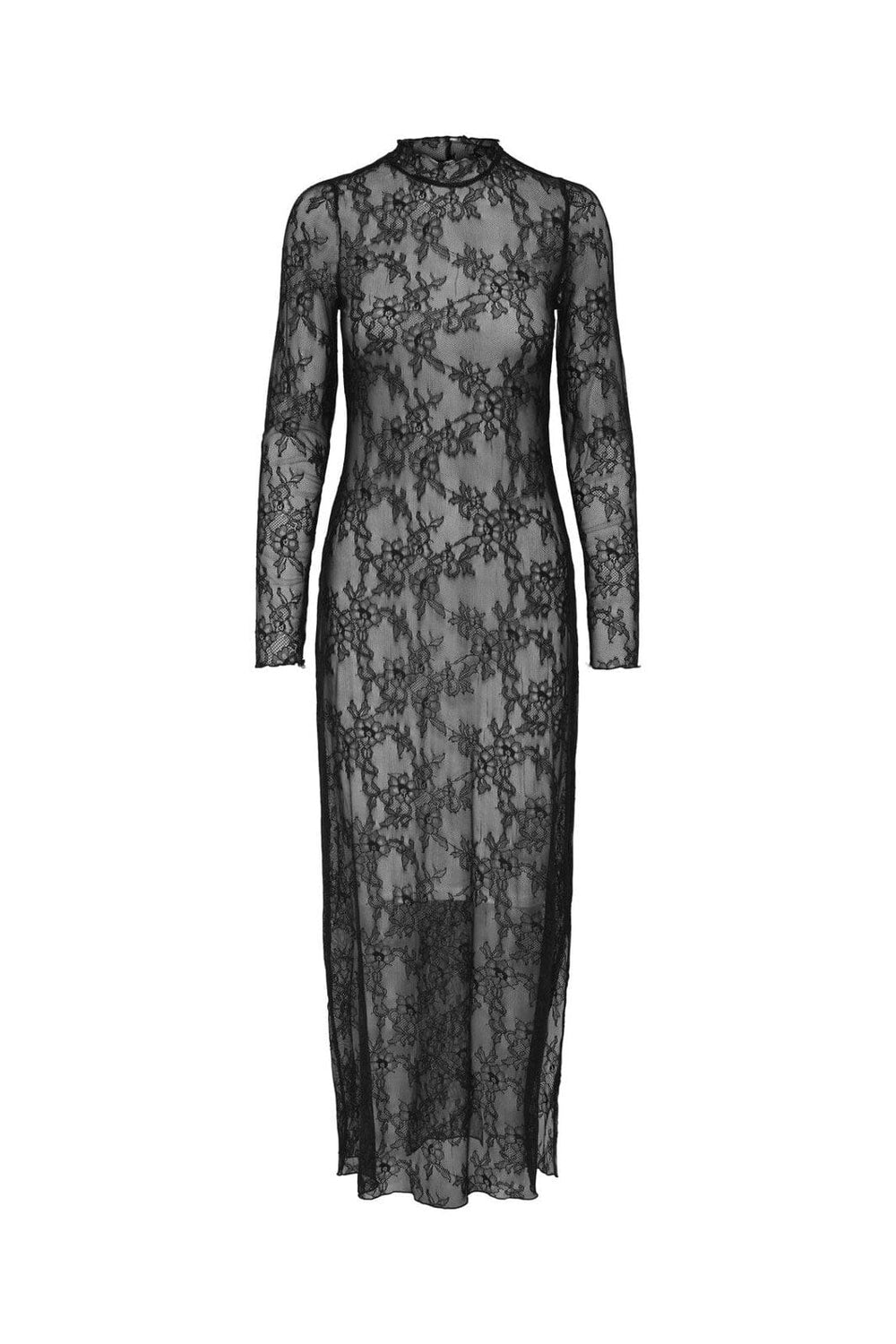 Only - Onllulu L/S Lace Dress - 4874856 Black