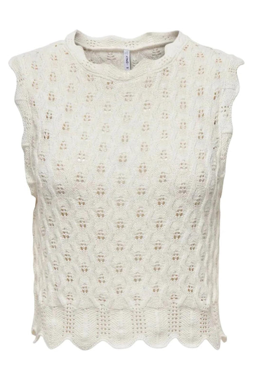 Only - Onlluna Sl O-Neck Tank Knt - 5066442 Cloud Dancer Veste 