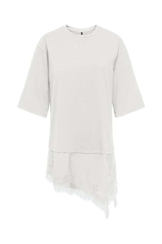 Only - Onlmadelyn S/S Lace Top - 5136001 Cloud Dancer Cd Lace