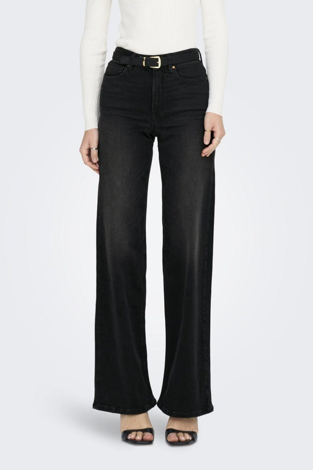 Only - Onlmadison Blush Wide Cro099 - 4283326 Washed Black Jeans 