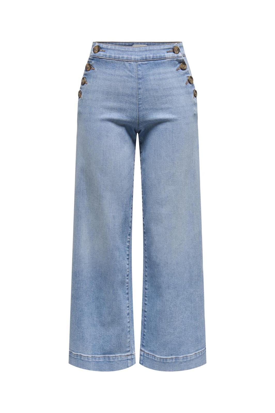 Only - Onlmadison Button Wide Crp Gen223 - 4661243 Light Blue Denim