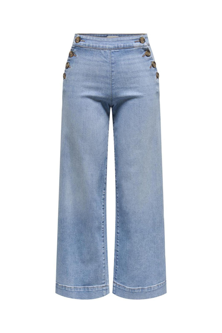 Only - Onlmadison Button Wide Crp Gen223 - 4661243 Light Blue Denim