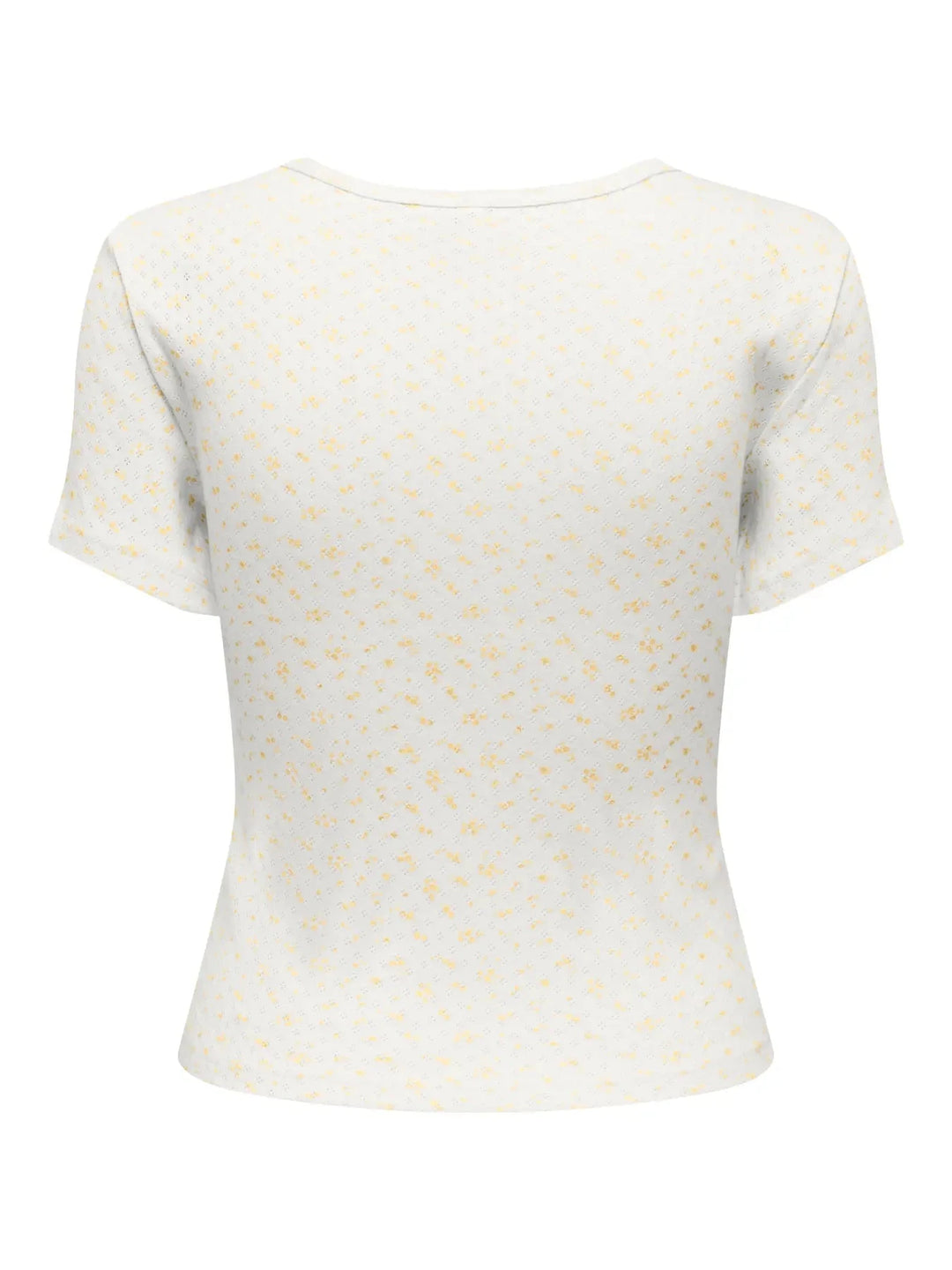 Only - Onlmadison S/S O-Neck Baby Tee - 5011785 Cloud Dancer Gry Flower Sunlight T-shirts 