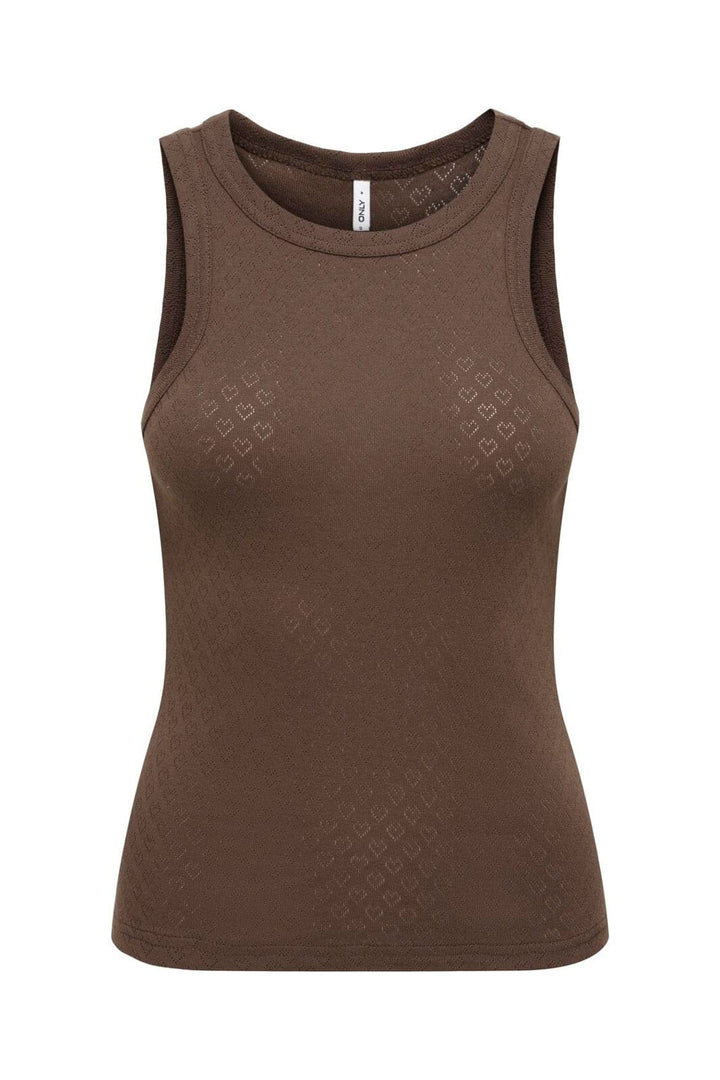 Only - Onlmadison Tank Top Box - 5034262 Chocolate Martini Heart Pointelle