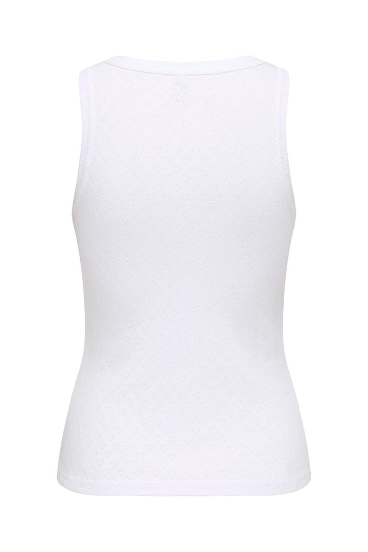 Only - Onlmadison Tank Top Box - 5034263 Bright White Heart Pointelle