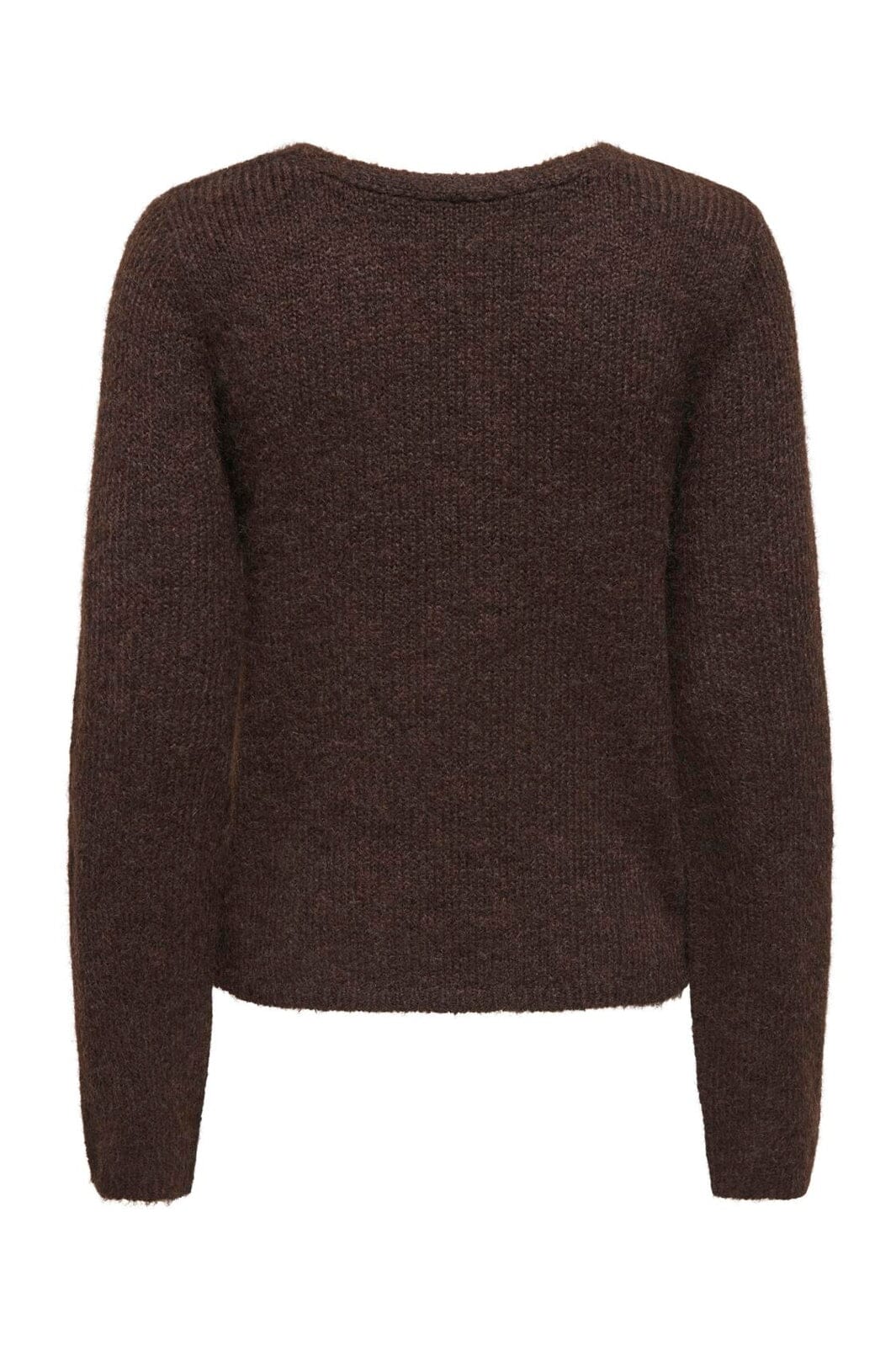Only - Onlmaggie Ls Cross V-Neck Cc Knt - 5027929 Coffee Bean Melange