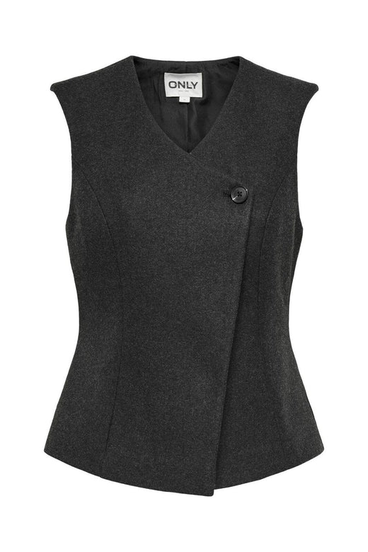Only - Onlmaika Asym Fit Waistcoat Ox - 4929575 Dark Grey Melange