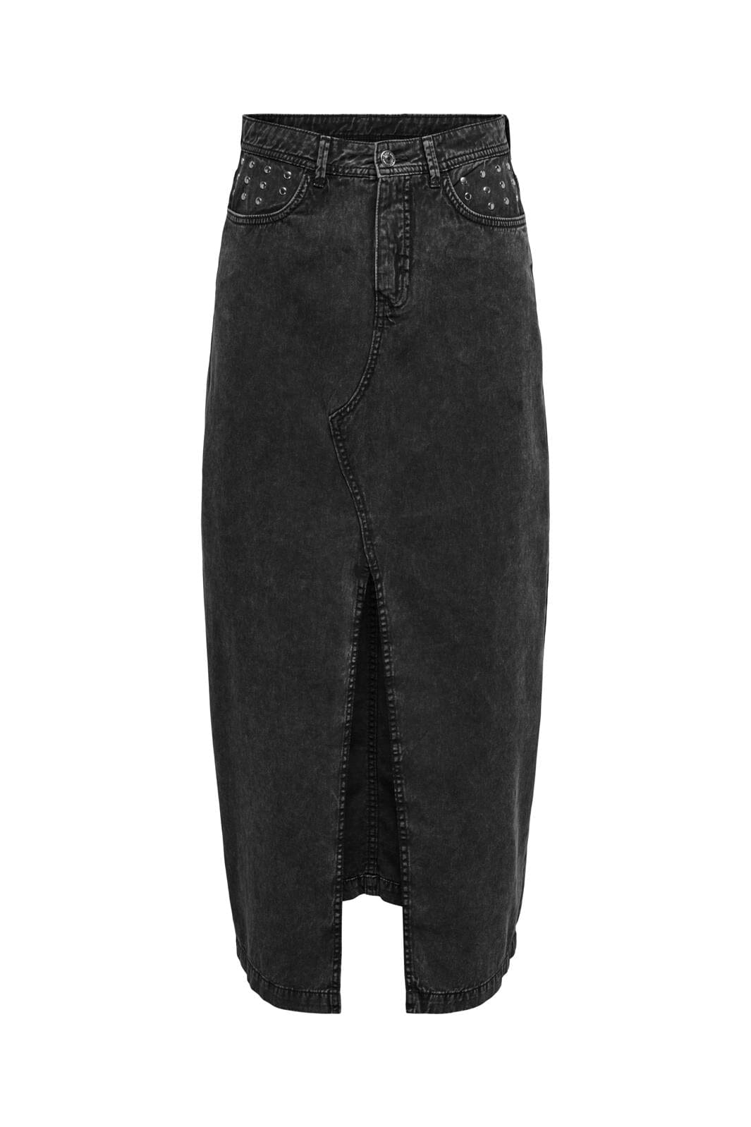 Only - Onlmanja Studed Long Skirt - 4467435 Black
