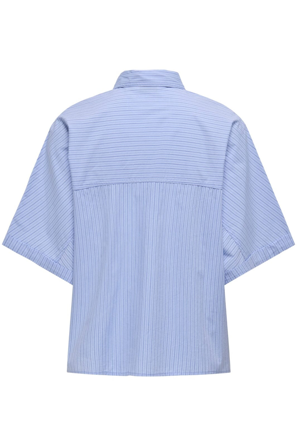 Only - Onlmari Life Ss Boxy Shirt 15348868 - 4765382 - Cashmere Blue W Medium Blue+ Dark Blue