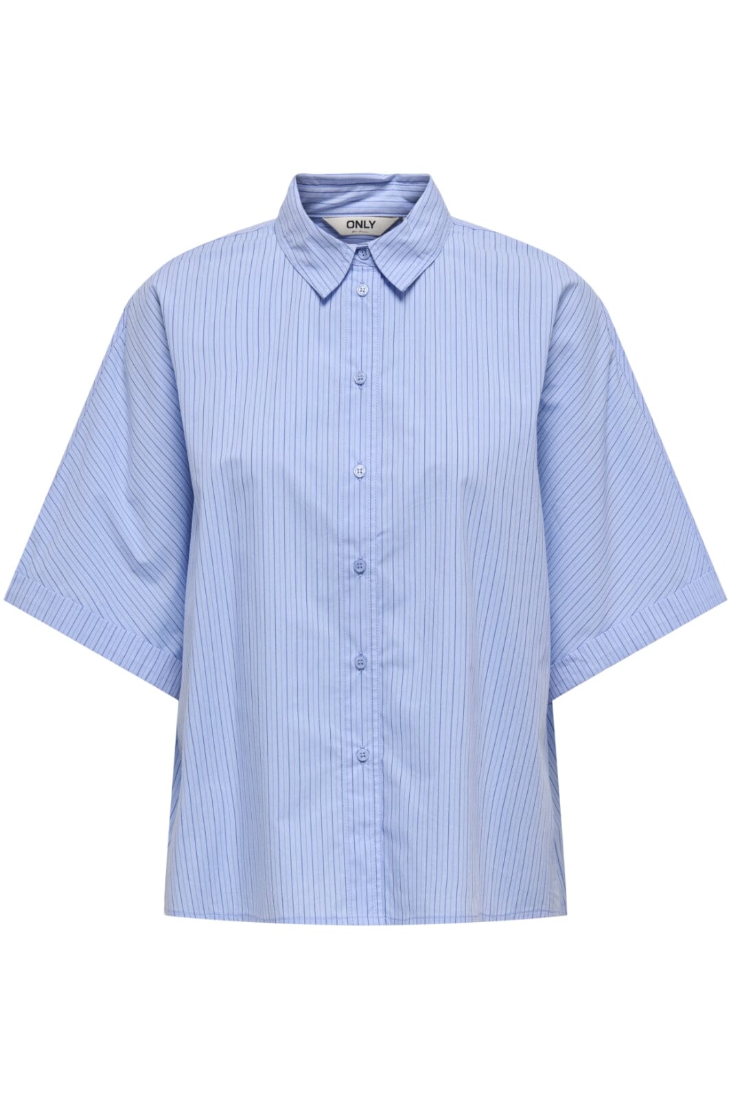 Only - Onlmari Life Ss Boxy Shirt 15348868 - 4765382 - Cashmere Blue W Medium Blue+ Dark Blue