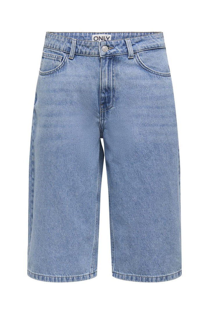 Only - Onlmaria Reg Long Shorts Moch - 4823012 Light Blue Denim
