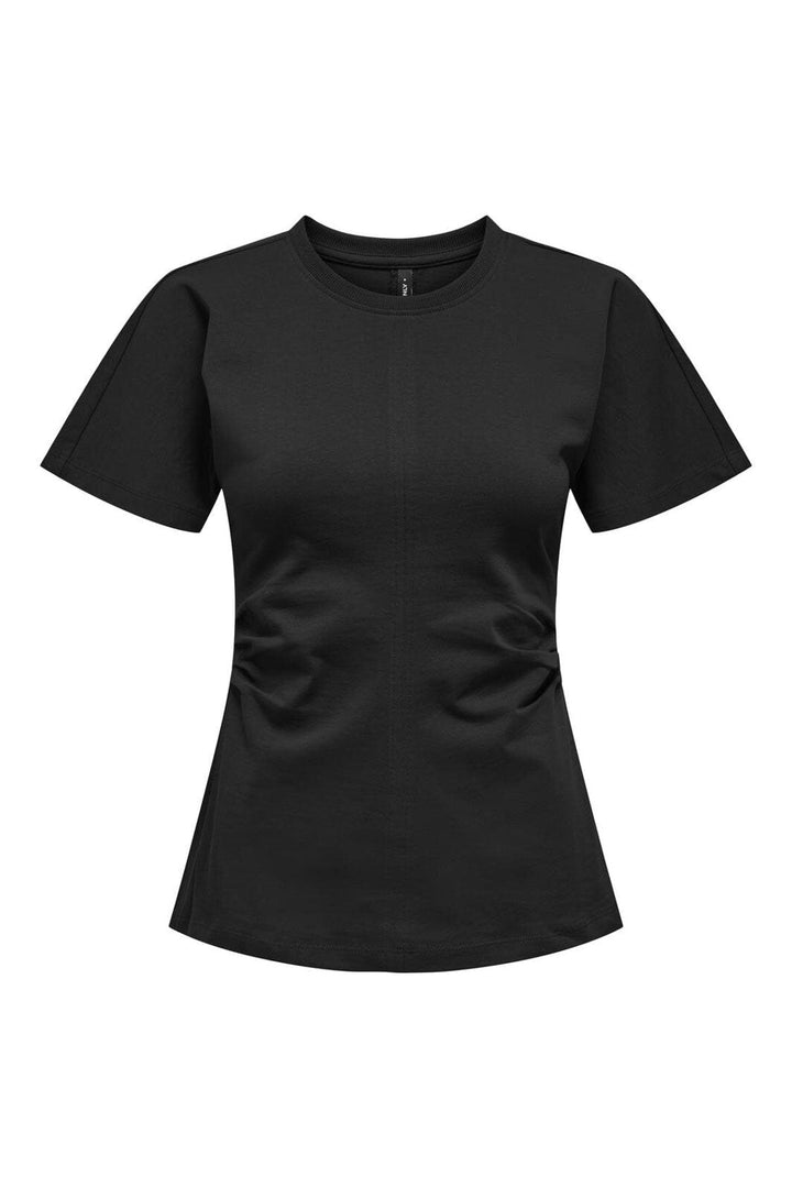 Only - Onlmarie Life S/S Ruching Top - 4960702 Black