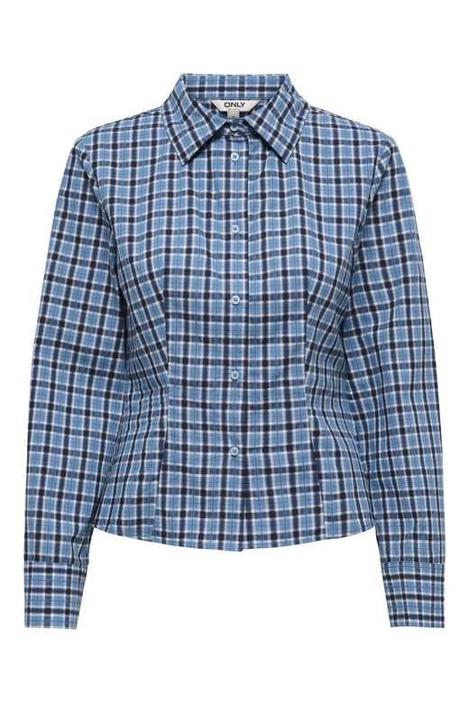 Only - Onlmarlo Ls Fitted Check Shirt - 4941262 Little Boy Blue W. Medieval Blue