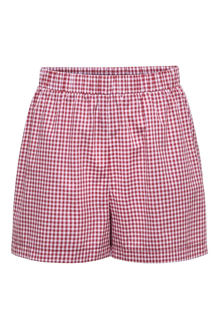 Only - Onlmaye Check Shorts - 4955609 Salsa White
