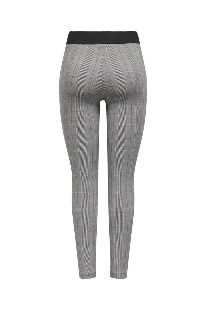 Only - Onlmedusa Life Check Legging - 4858738 Black White