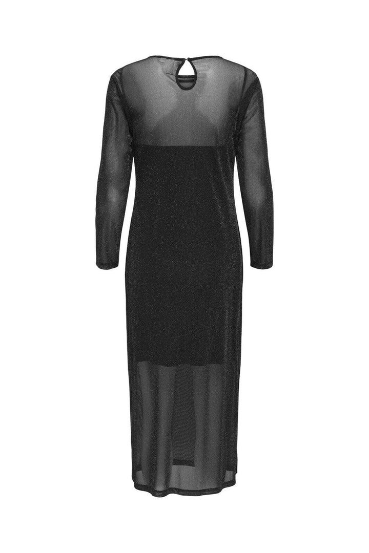 Only - Onlmella L/S Long Glit Dress - 4866232 Black