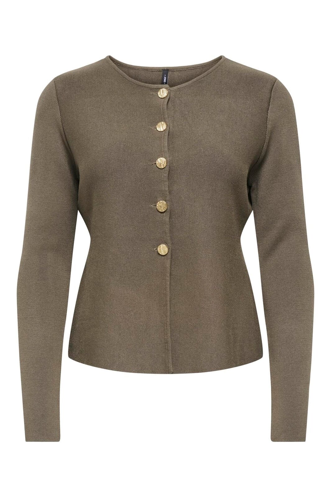 Only - Onlmelli Ls Oneck Button Cardi Knt - 5087338 Canteen New Gold Buttons
