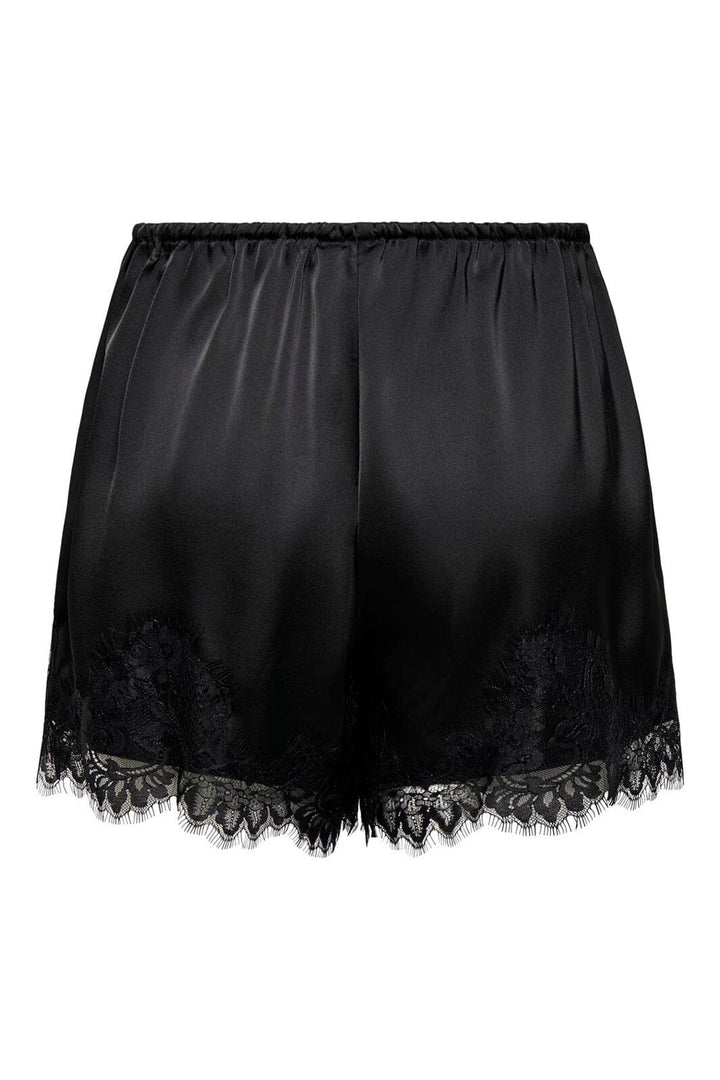 Only - Onlmenus Lace Satin Shorts - 5131877 Black Black Lace