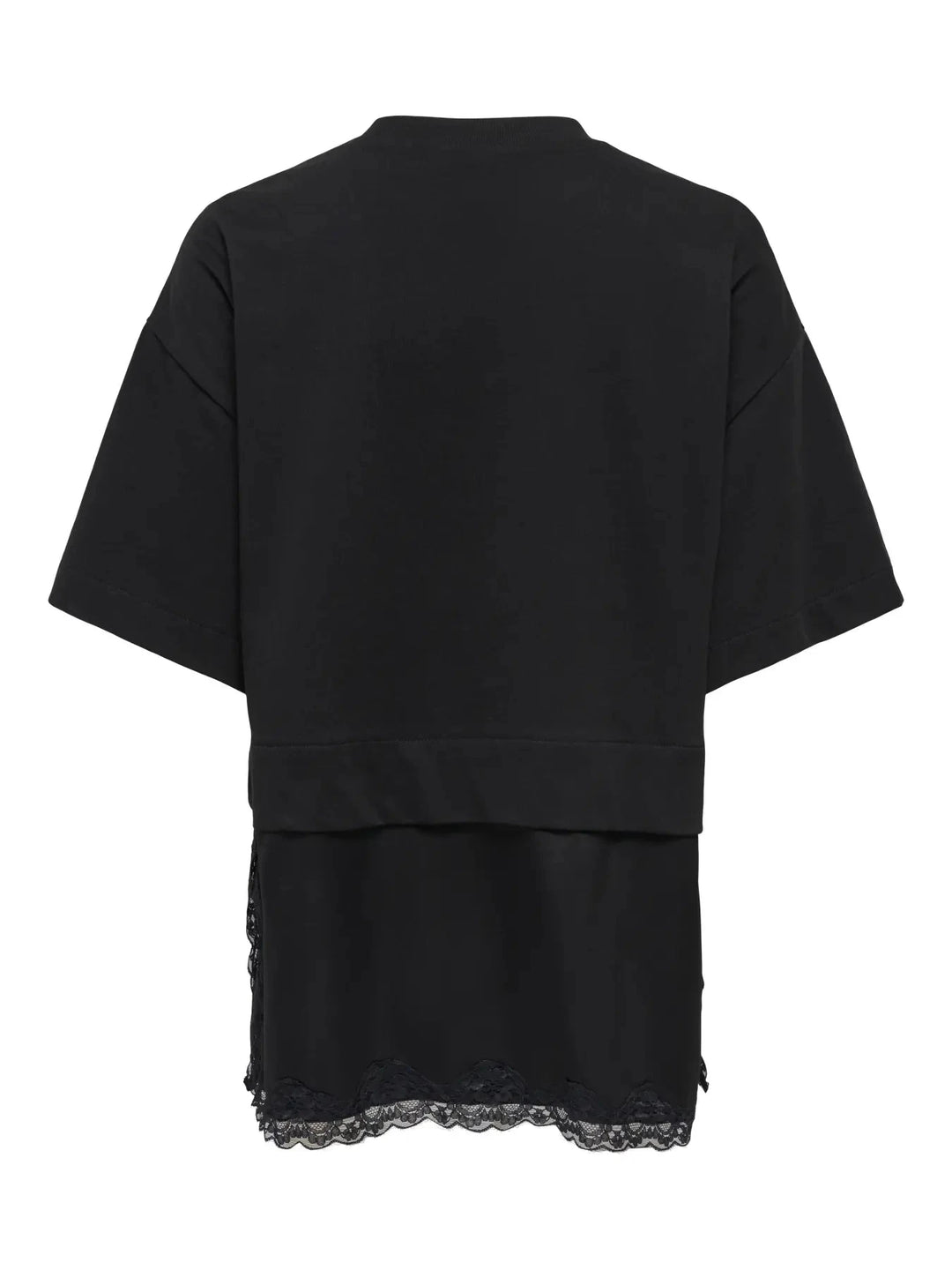 Only - Onlmexa S/S Tee Lace Top - 5104053 Black T-shirts 