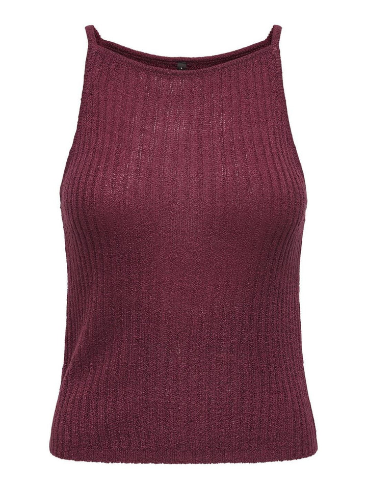 Only - Onlmiami Sl Strap Top Knt - 4748193 Ruby Wine