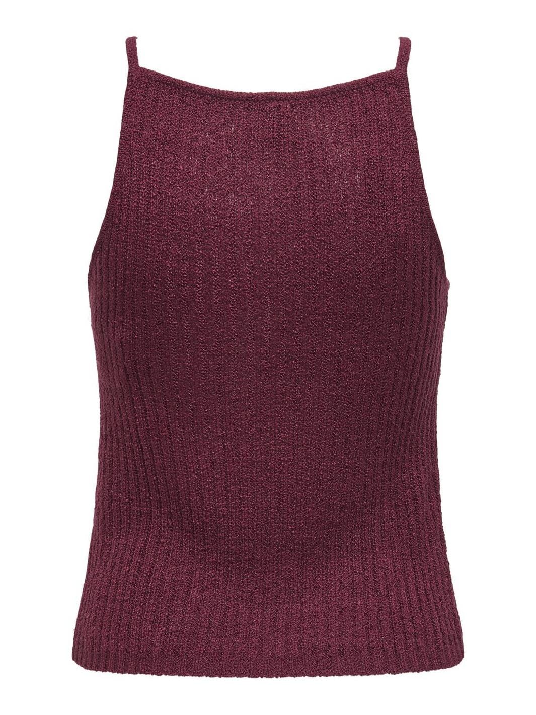 Only - Onlmiami Sl Strap Top Knt - 4748193 Ruby Wine