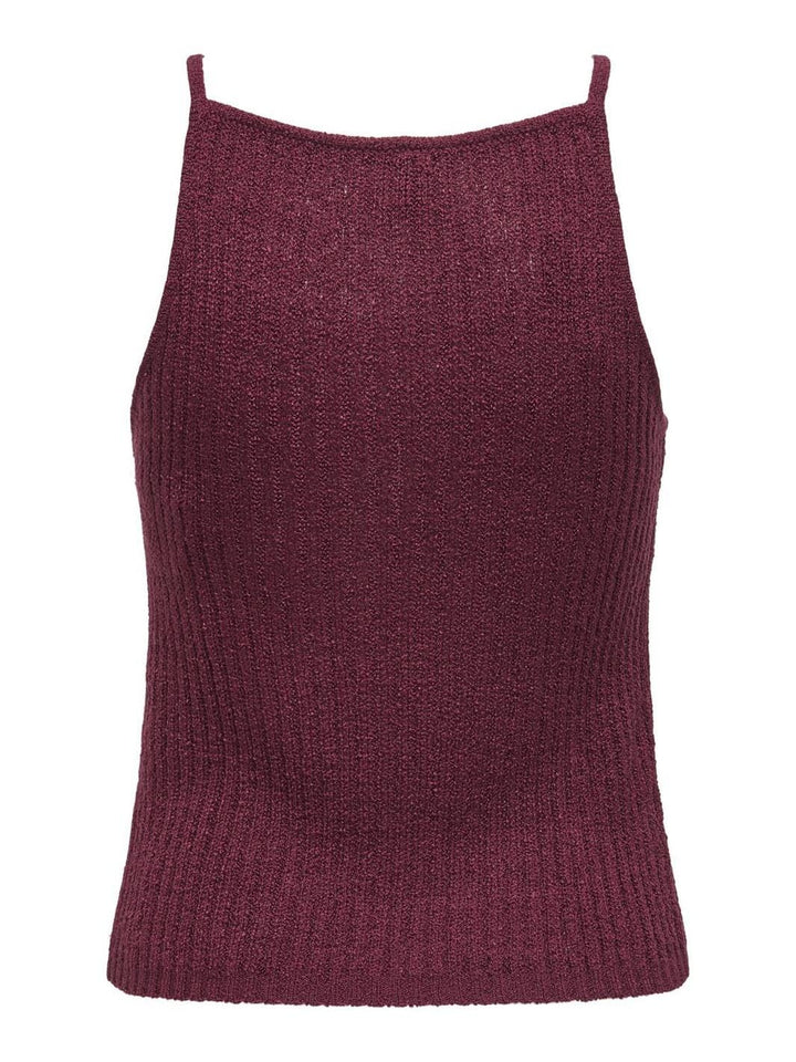 Only - Onlmiami Sl Strap Top Knt - 4748193 Ruby Wine